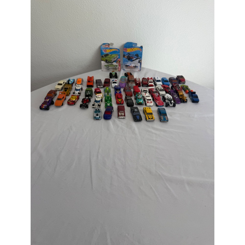 Hot Wheels Diecast Toy Car Lot of 50+ Assorted Vehicles Muscle Sports Trucks